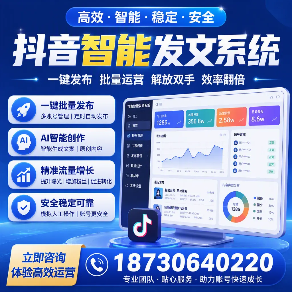 如何利用抖音智能发文系统提高您在 琼海 的用户互动率